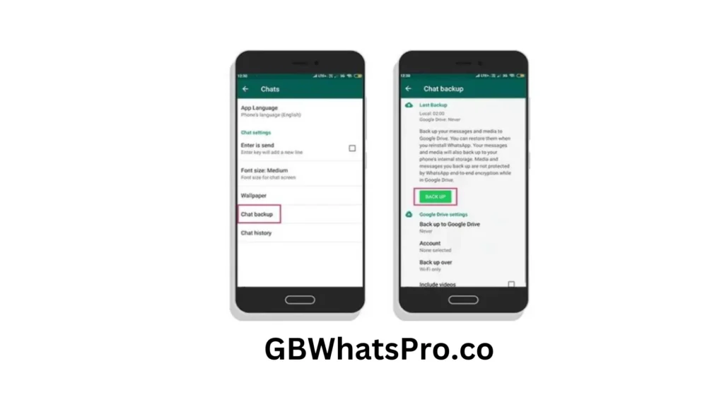 Backing Up Information in GB WhatsApp Pro